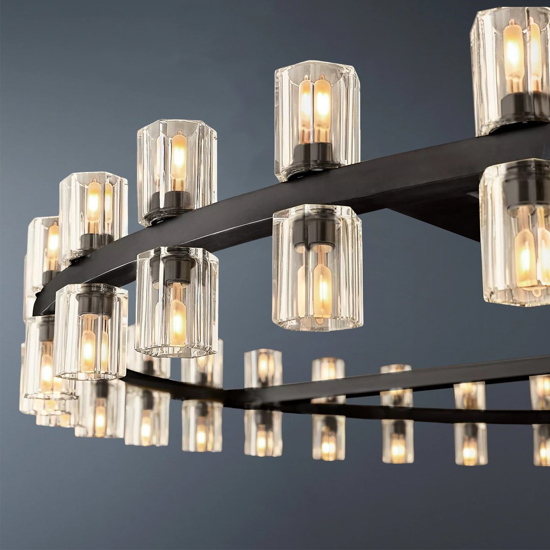 Arcachon Wine Glasses Led Round Crystal  Chandelier 60"