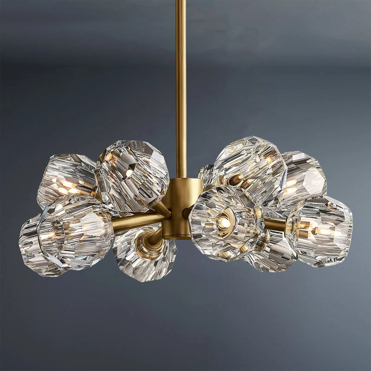 Boule De Crystal Ball Clear Glass Round Chandelier 24"