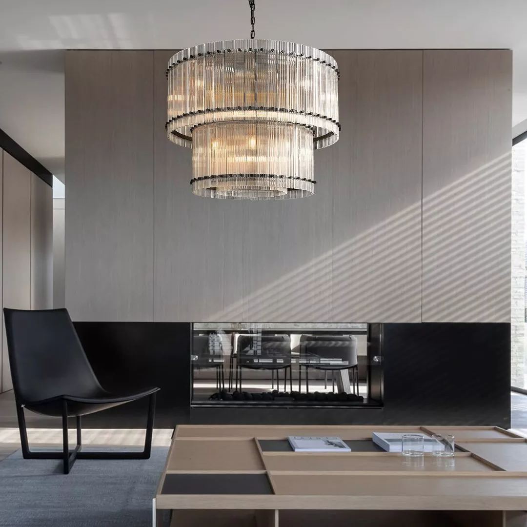 Modern San Marcol Cake Round Luxury Chandelier 37"