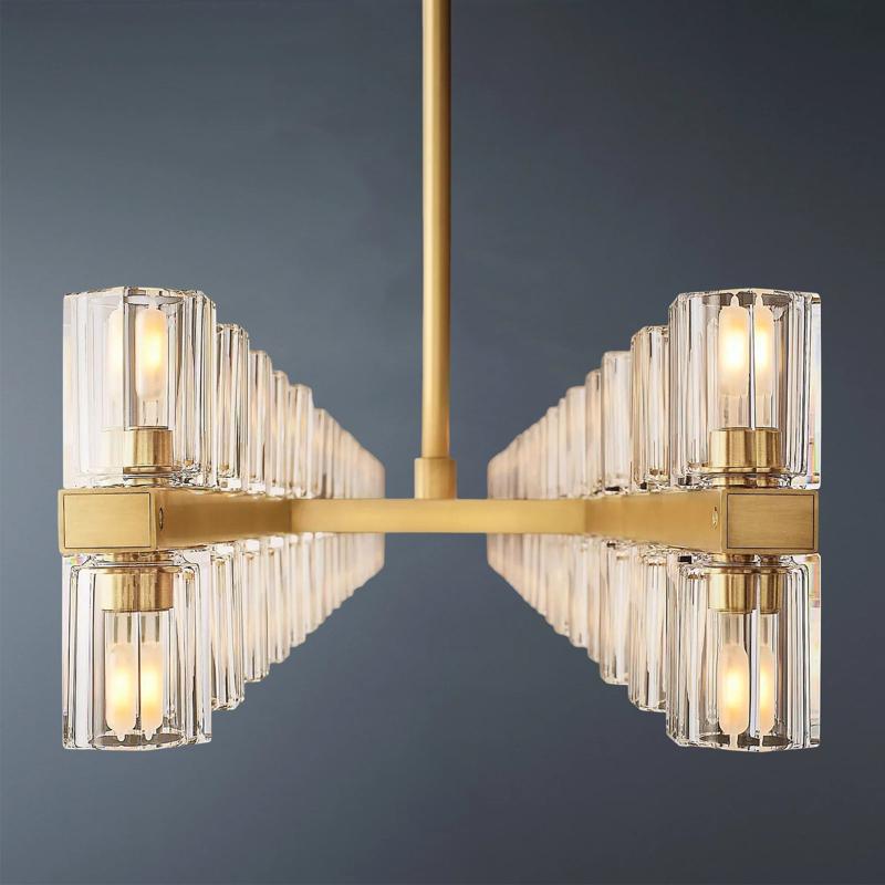 Luxury Crystal Linear Chandelier 60-Light 54"