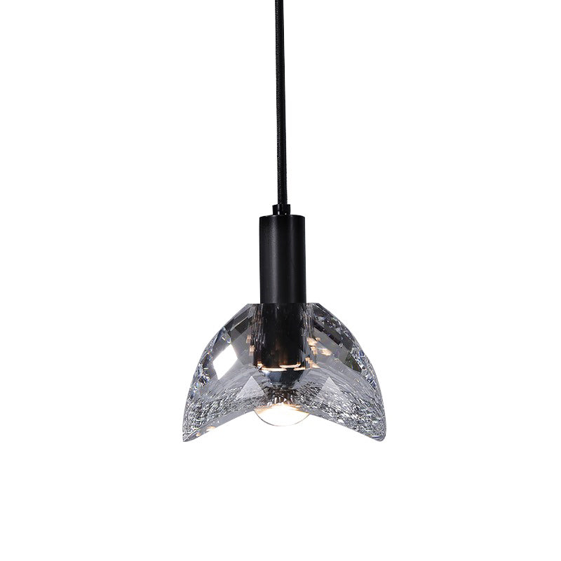 Dining Room Crystal Pendant Light Black