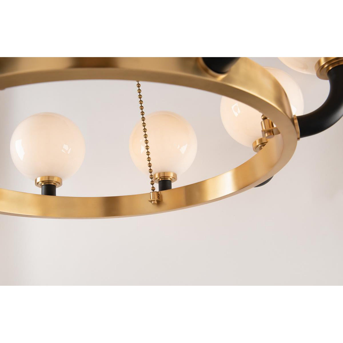 Werner 8-Light Chandelier in Aged Brass/Black 46L x 46W x 14.5H