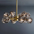 Boule De Crystal Ball Smoke Glass Round Chandelier 24"