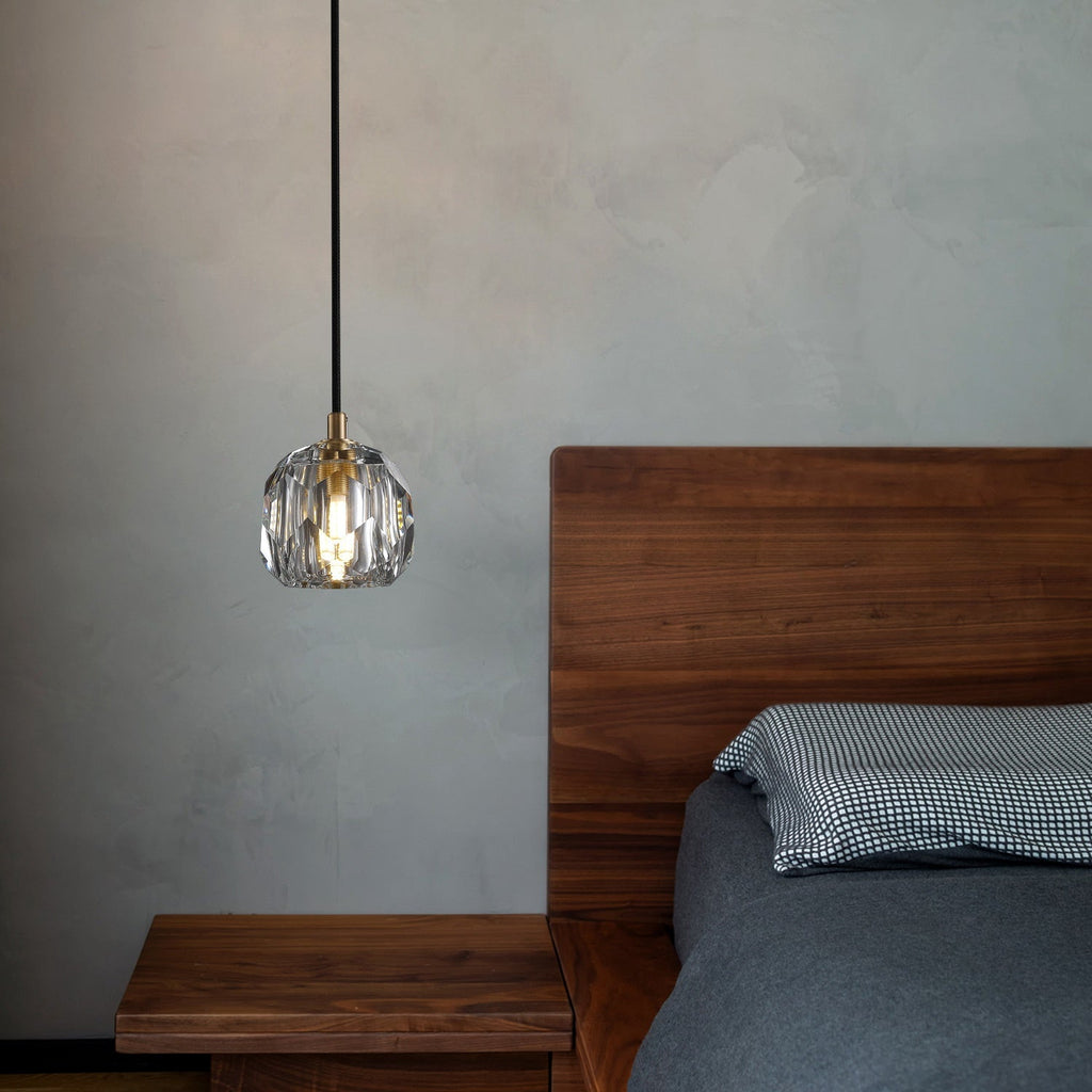 Boule De Smoky Crystal Pendant Light