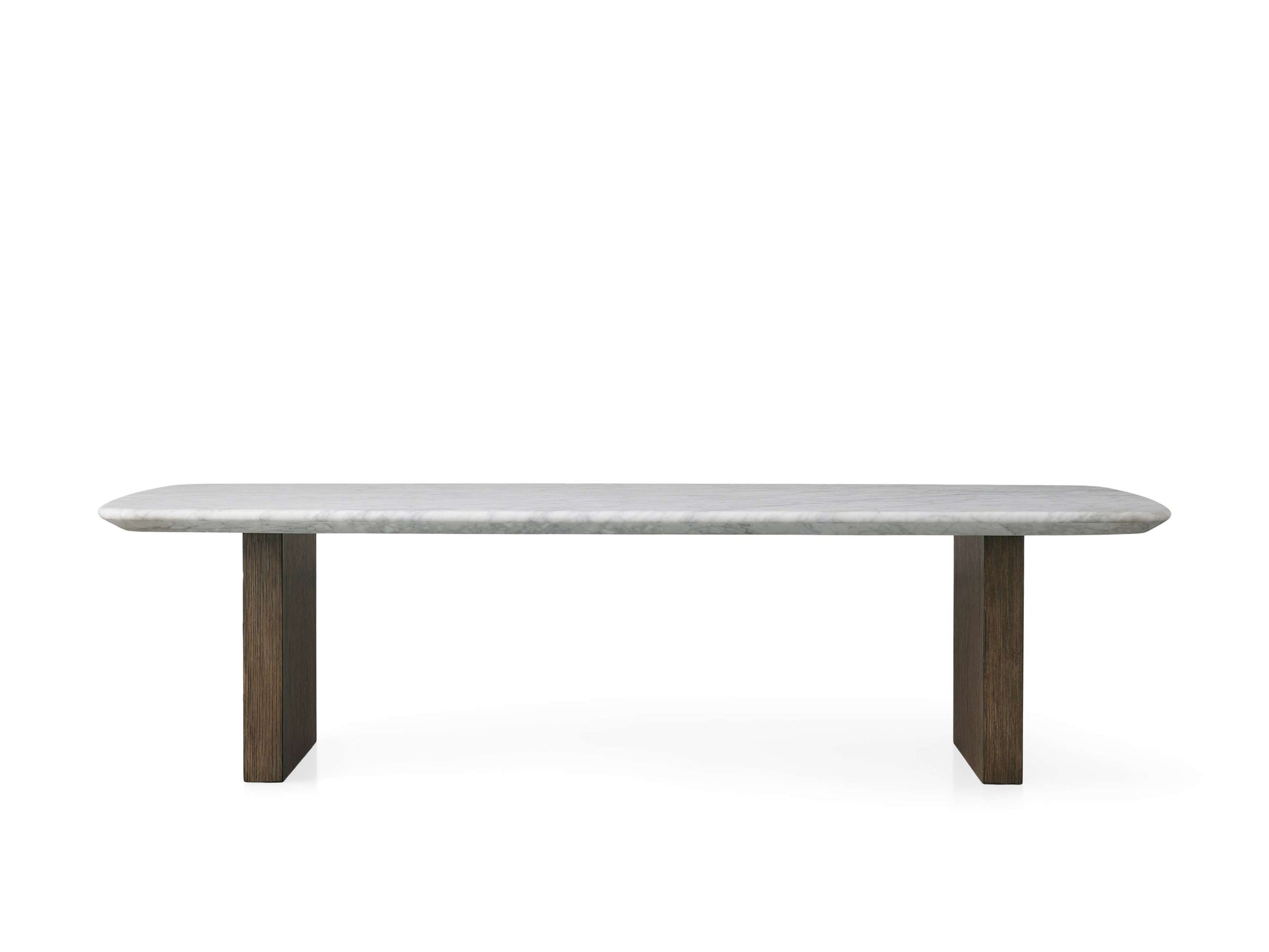 Saint Germain Stone Top Coffee Table with Wood Clement Base