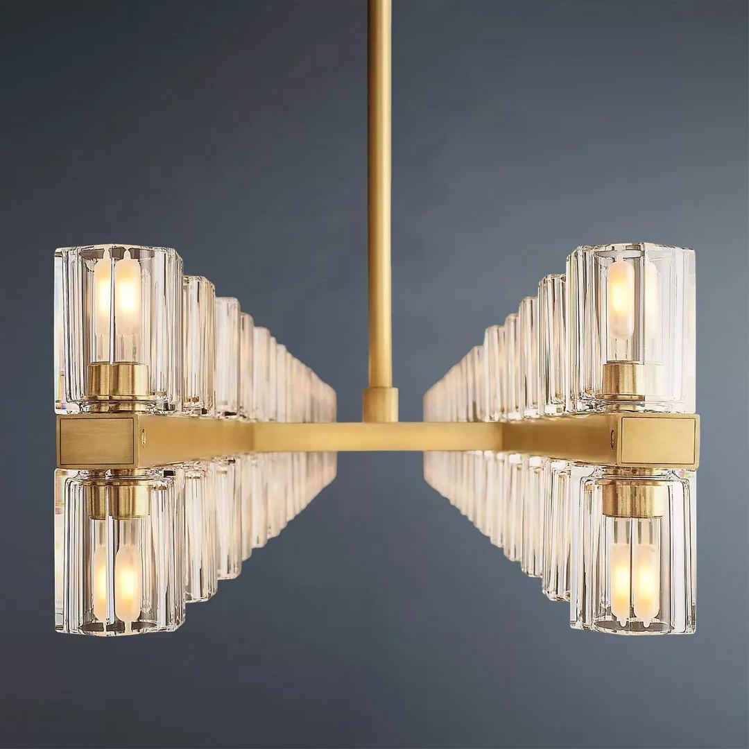 Arcachon Led Rectangular Crystal  Chandelier 54"