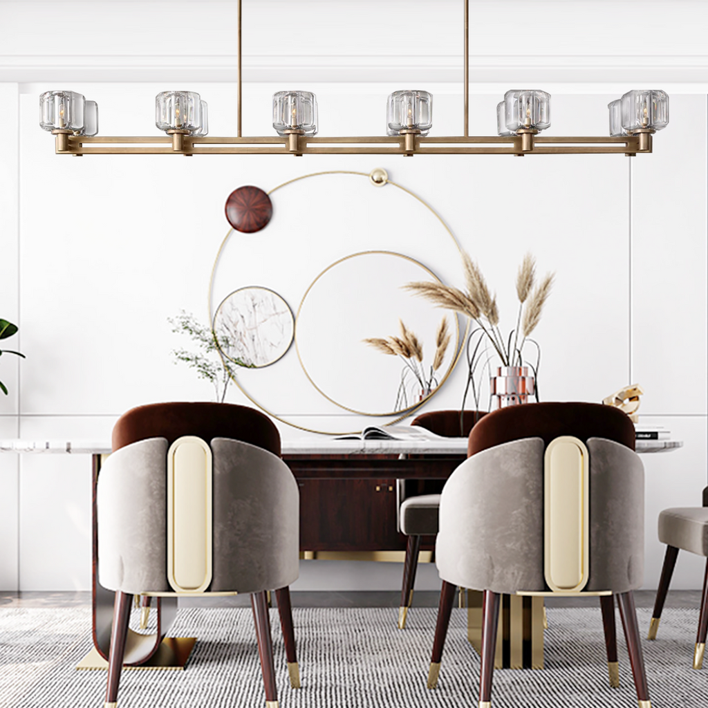 Demaret Double Linear Chandelier 72" for Living Room, Bedroom,Kitchen Island
