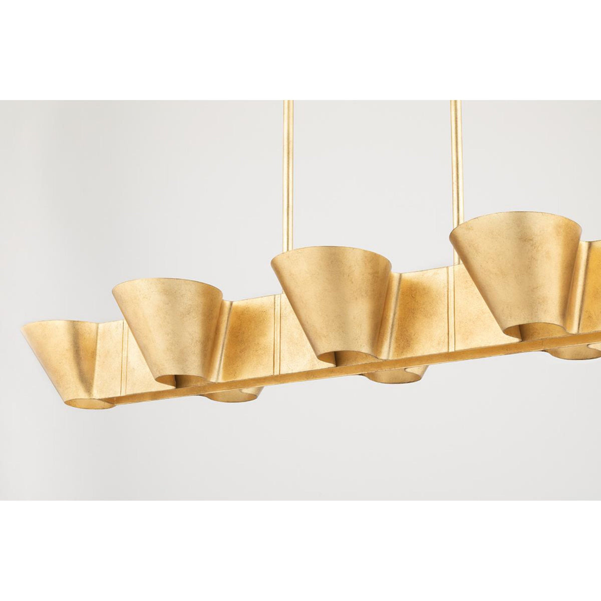 Reeve 8-Light Chandelier in Vintage Gold Leaf 37.5L x 37.5W x 18H