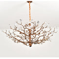 Branching Gemstone Brass Round Chandelier