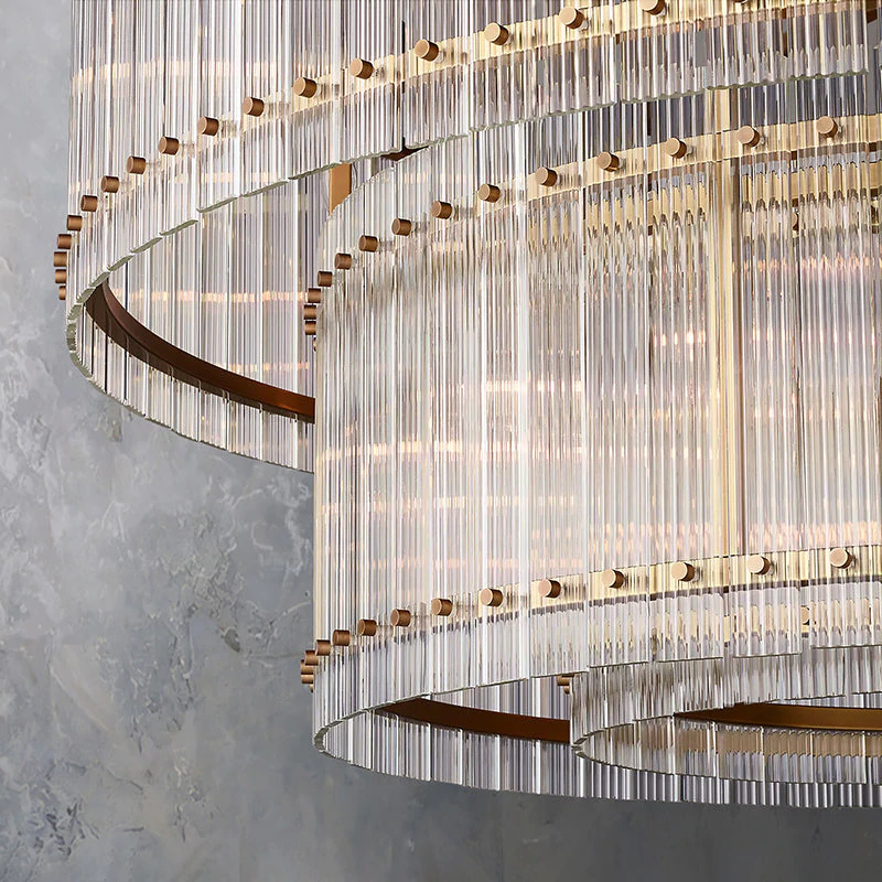 Hen Cbcro Modern 2-Tier luxury Round Chandelier 48"