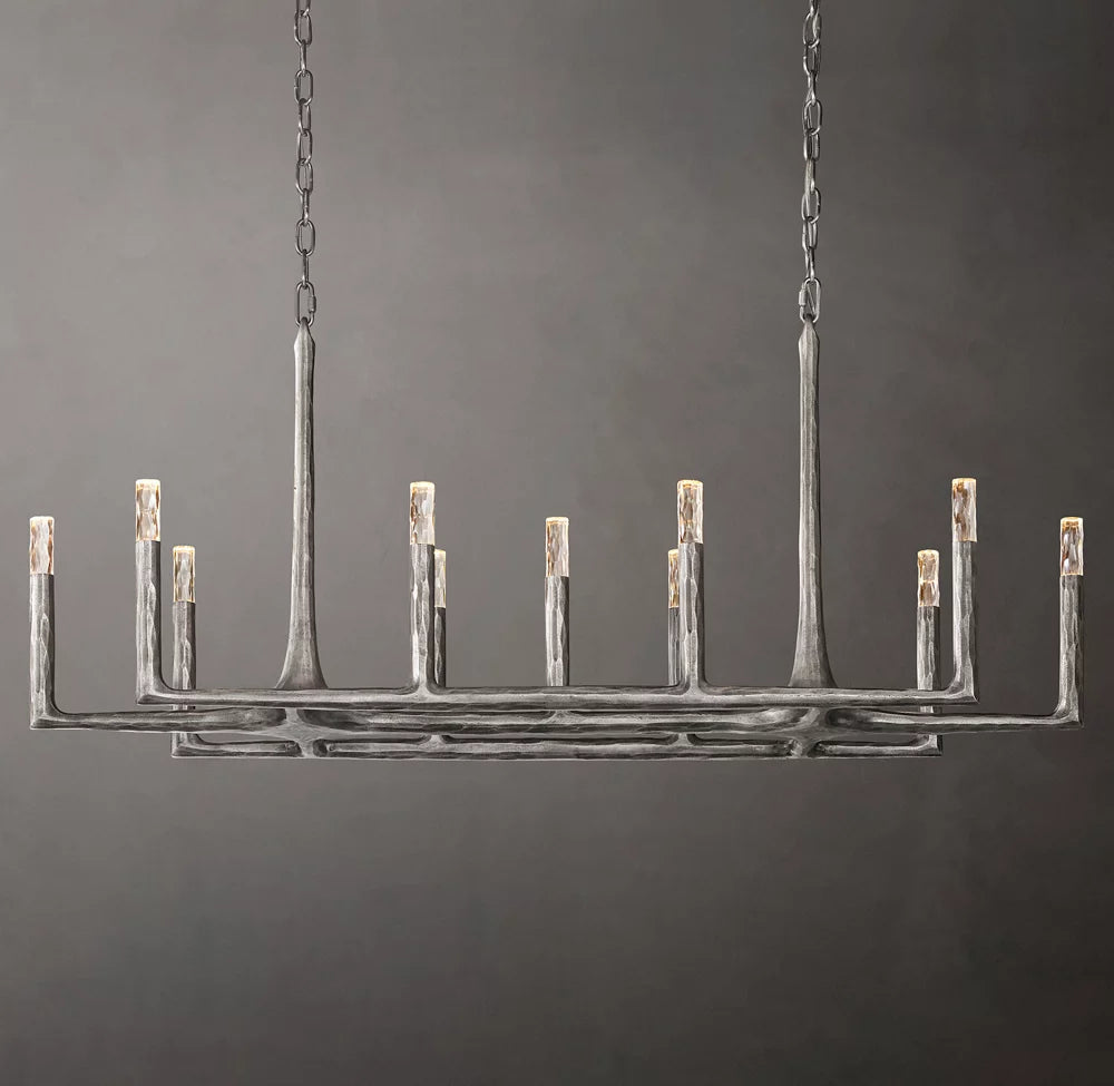Thaddeus Linear Chandelier 54" 11-Lights For Living Room