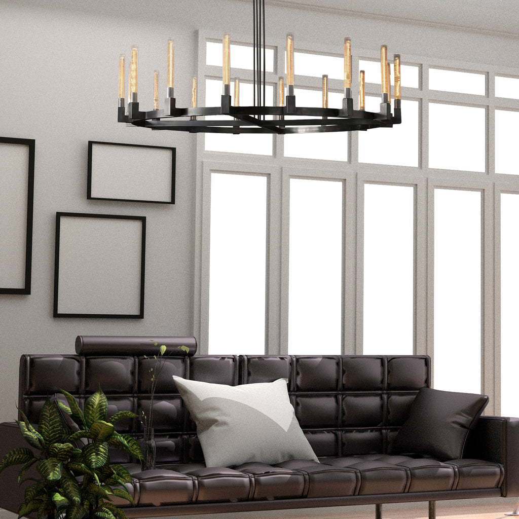 Cannele Round Chandelier 72" For Dinging Room