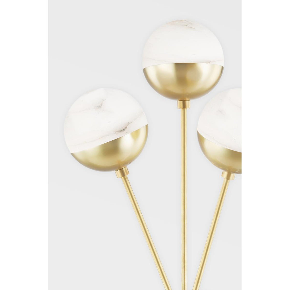 Saratoga 16-Light Chandelier in Aged Brass 62.5L x 62.5W x 42.5H
