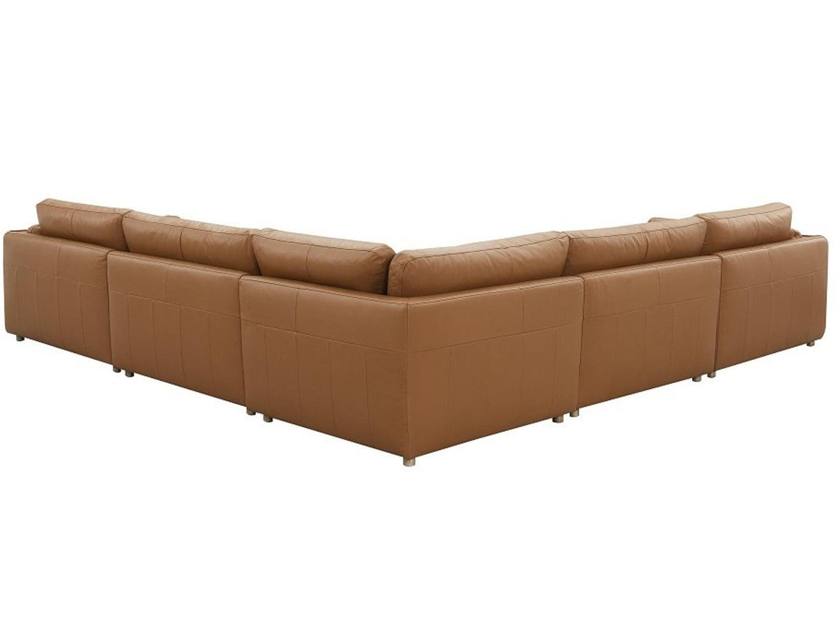 Brighton Brown Leather Sectional Sofa