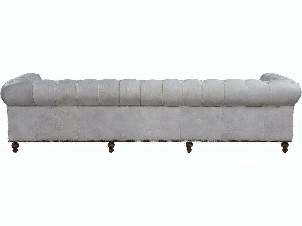 Ofer 3-Seat Vintage White Top Grain Leather Sofa