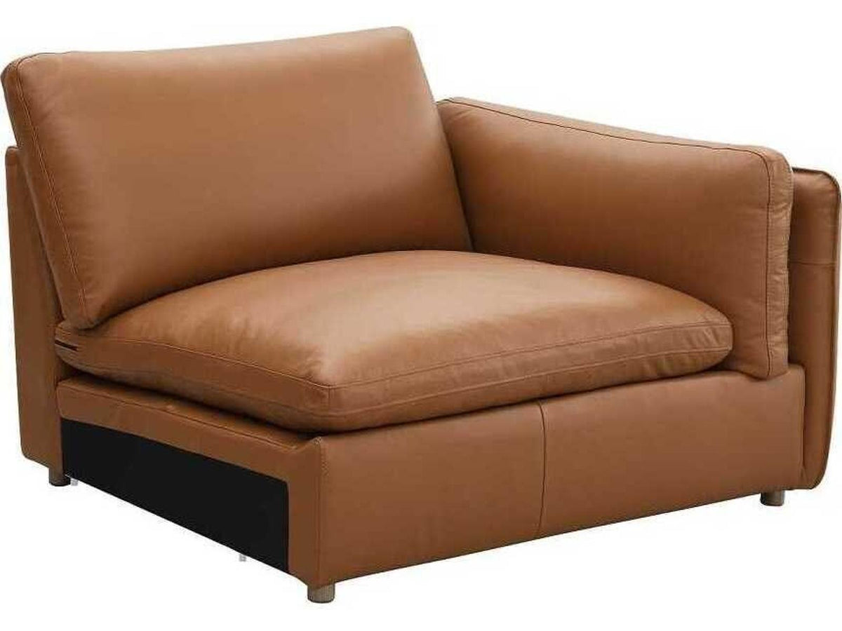 Brighton Brown Leather Sectional Sofa