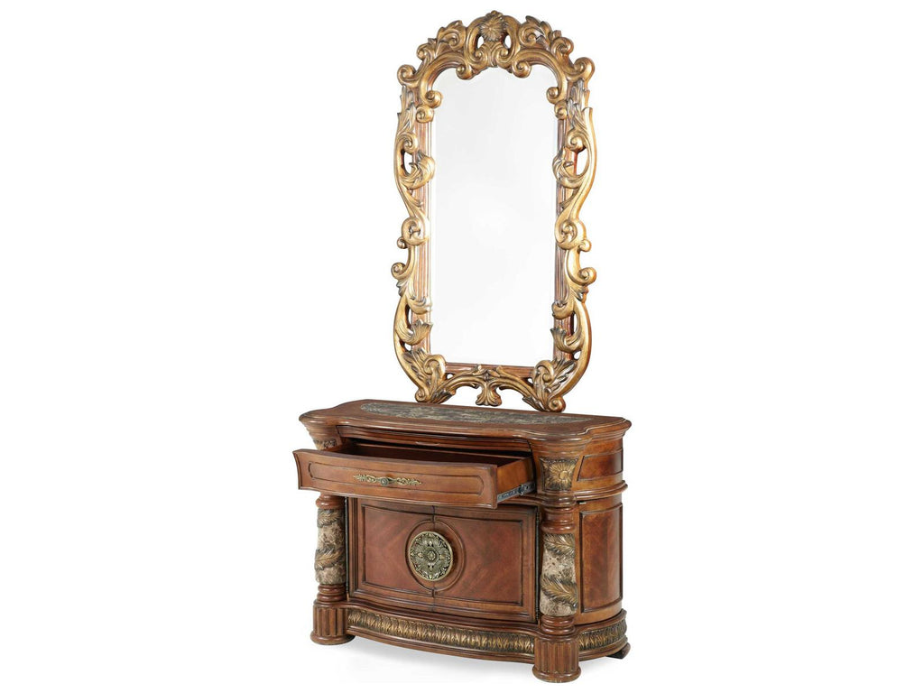 Villa Valencia Bachelor's Chest with Mirror in Classic Chestnut