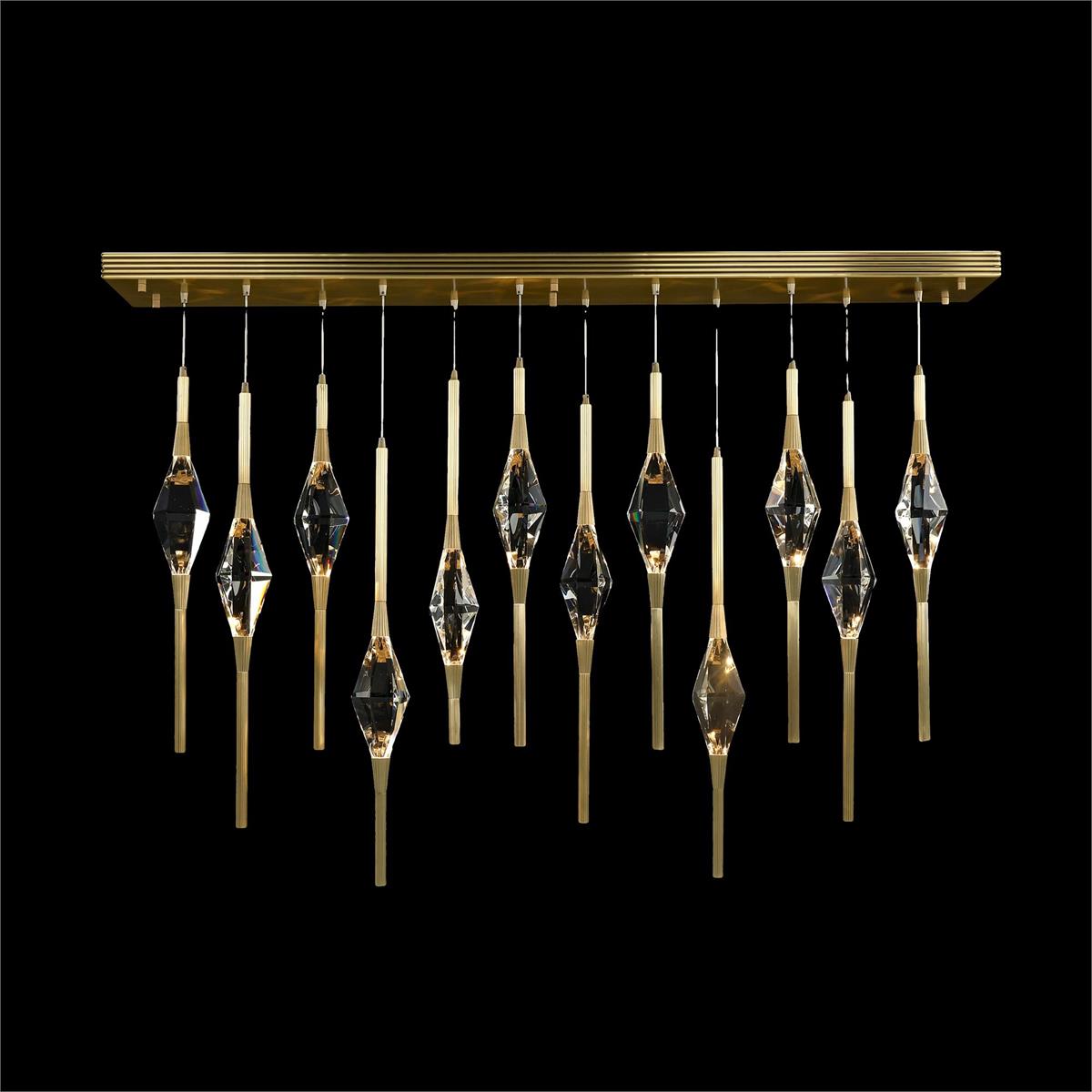 John Richard Sprezzatura Twelve-Light Horizontal Chandelier