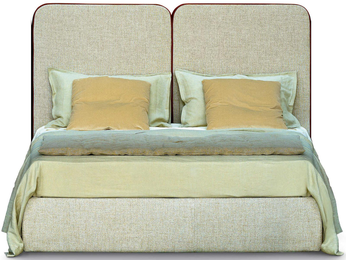 Palazzo Beige Plywood Upholstered California King Platform Bed