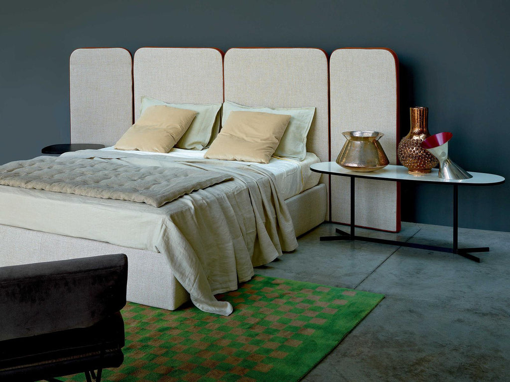 Palazzo Beige Plywood Upholstered California King Platform Bed