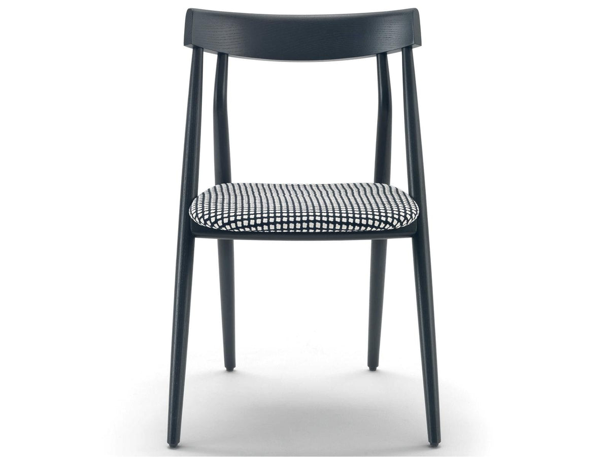 Lizzy Ash Wood Natural Upholstered Armless Dining Chair