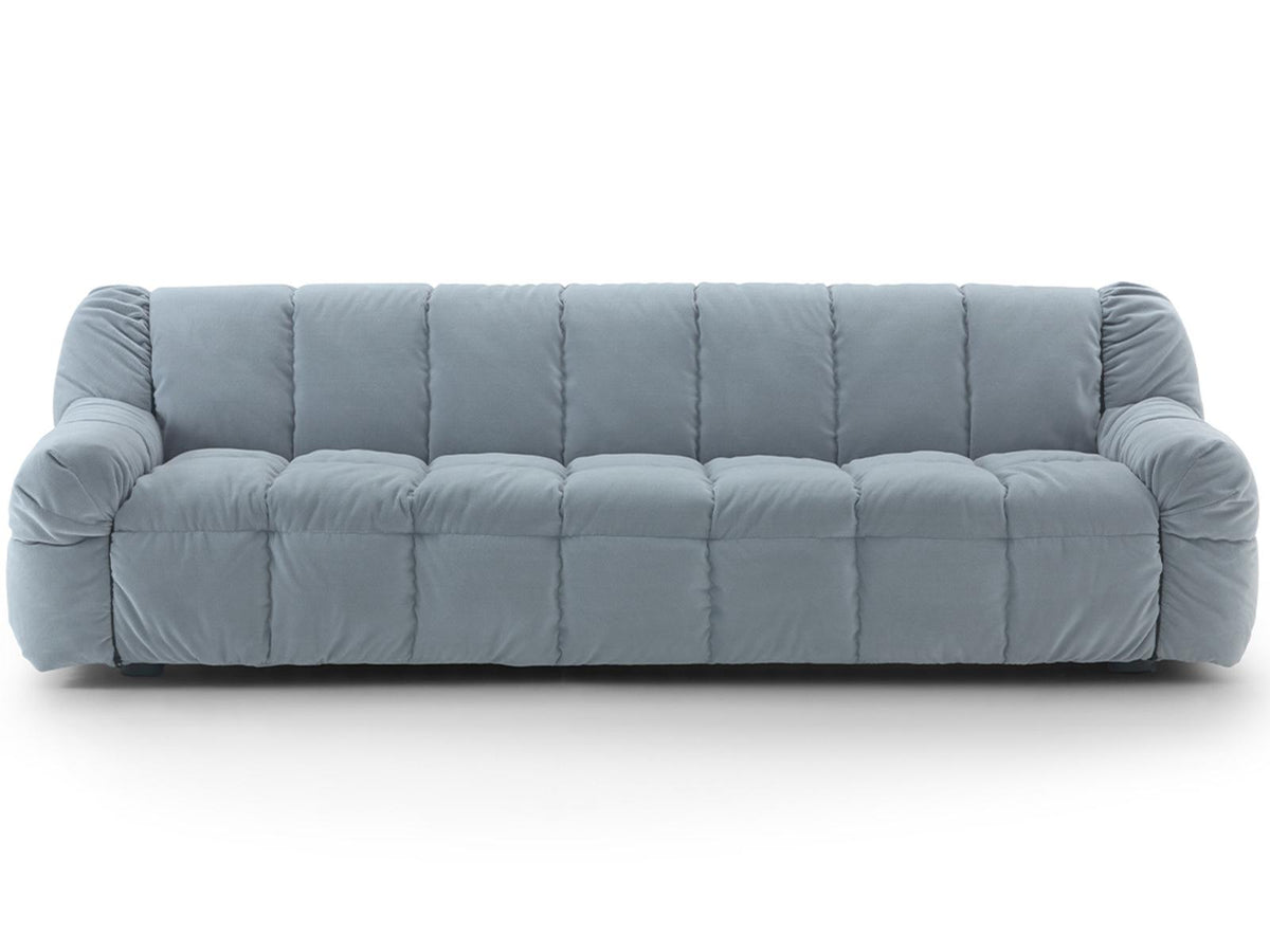 Strips 77 3-Seat Fabric Sofa with Removable Quilted Cover