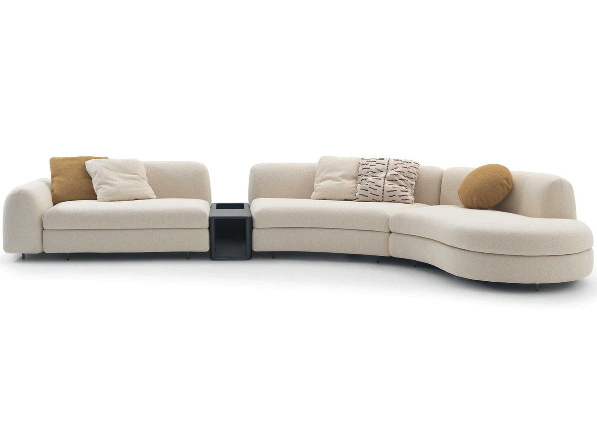 Edo Cream Upholstered Sectional Sofa