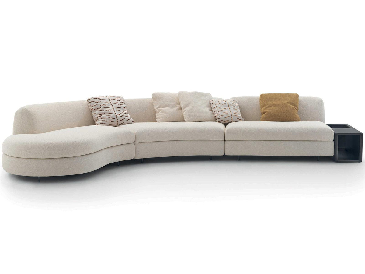 Edo Cream Upholstered Sectional Sofa