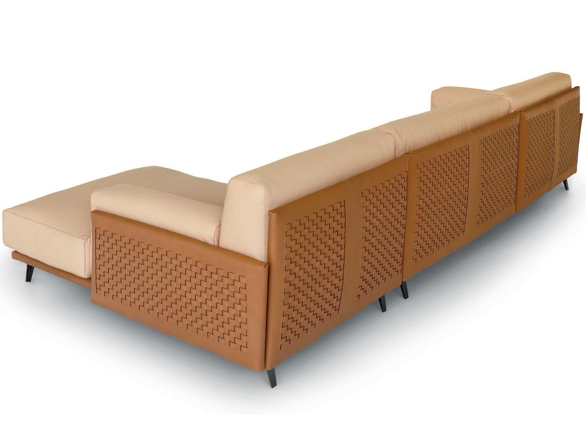 Frame Cowhide Upholstered Sectional Sofa