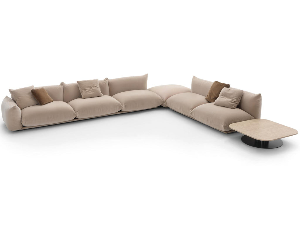Marenco Beige Upholstered Sectional Sofa