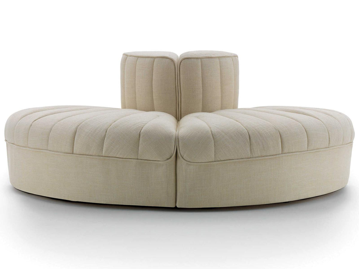 9000 Composition-02 Rounded Modular Fabric Sectional Sofa