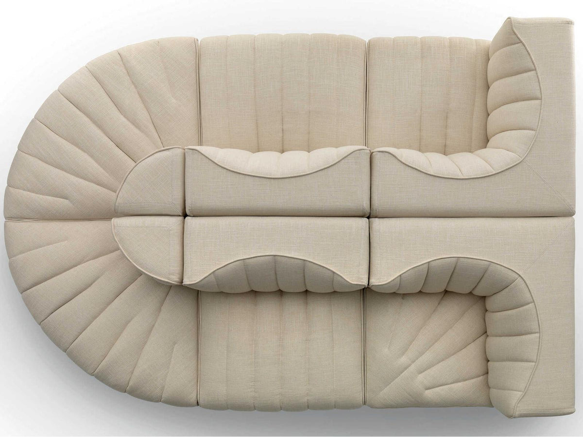 9000 Compositional Fabric Sectional Sofa by Tito Agnoli