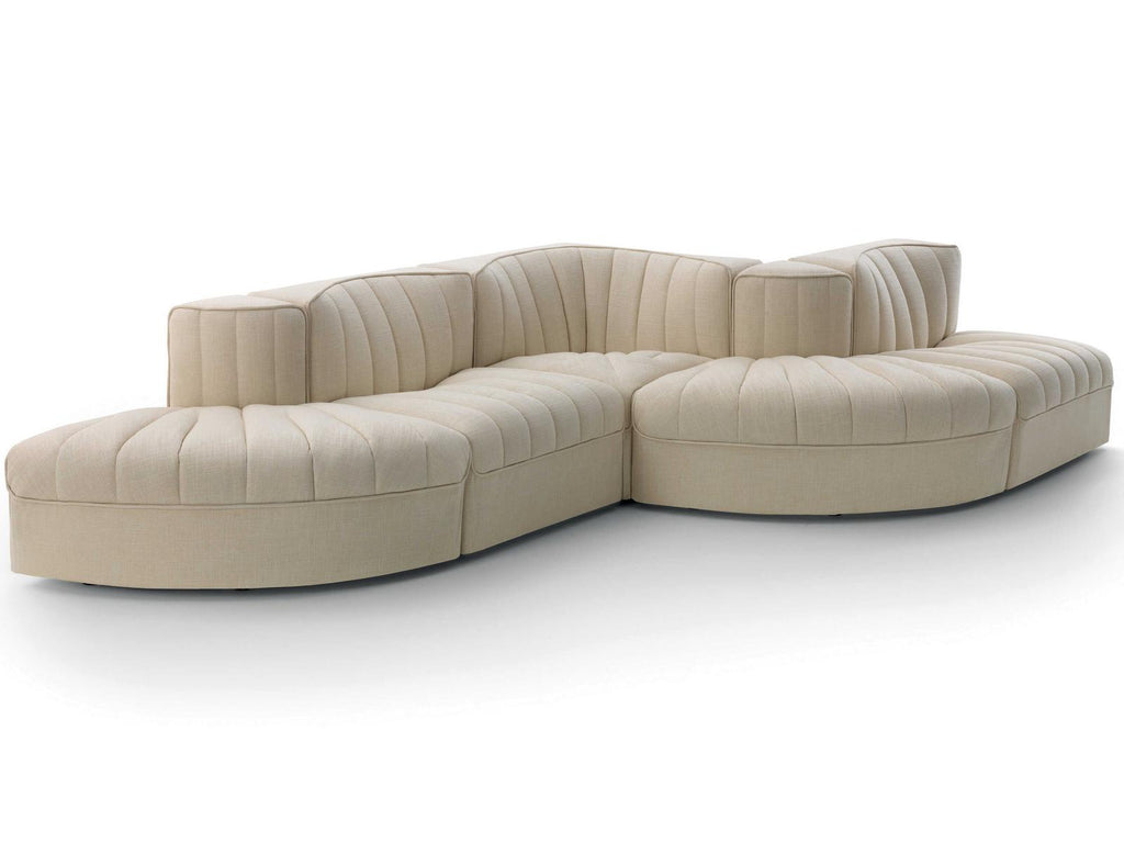 9000 NV09 Modular Fabric Sectional Sofa by Tito Agnoli
