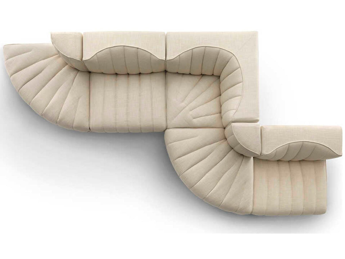 9000 NV09 Modular Fabric Sectional Sofa by Tito Agnoli