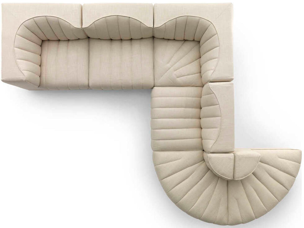 9000 Composition-11 Upholstered Modular Sectional Sofa