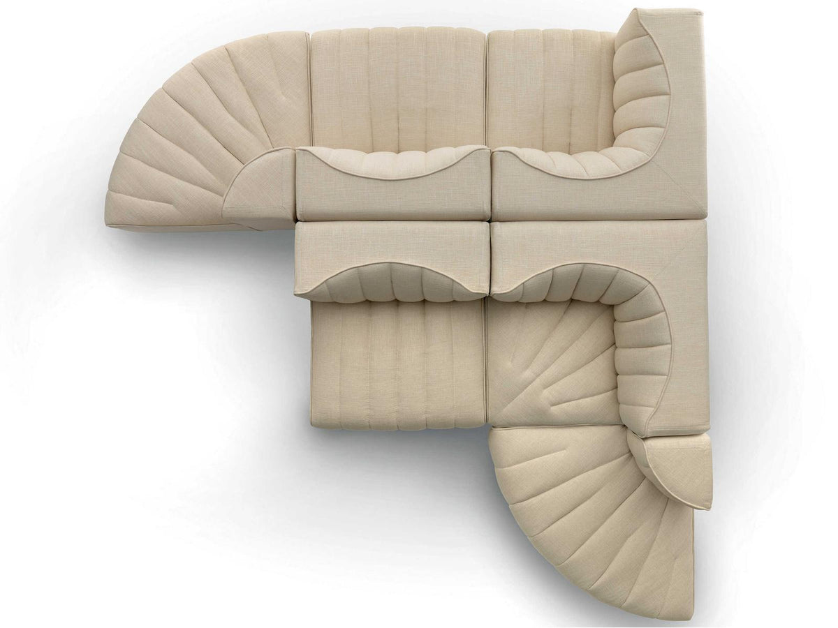 9000 NV12 3-Seat Modular Fabric Sectional Sofa