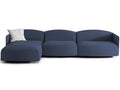 Soft Beat Blue Upholstered Sectional Sofa