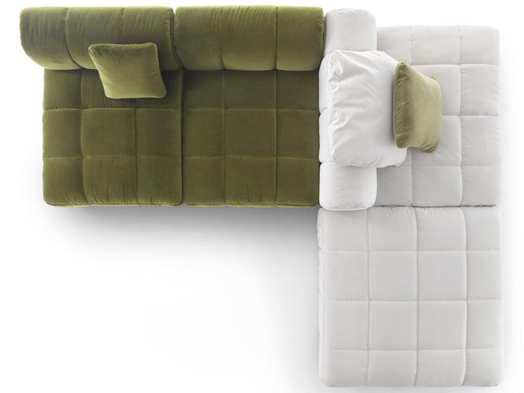 Strips Upholstered Sectional Sofa