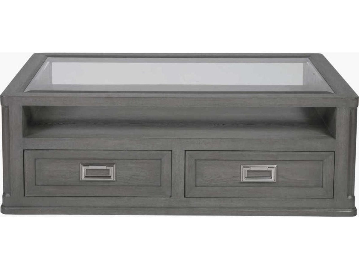 Appellation Rectangular Glass Coffee Table in Gray