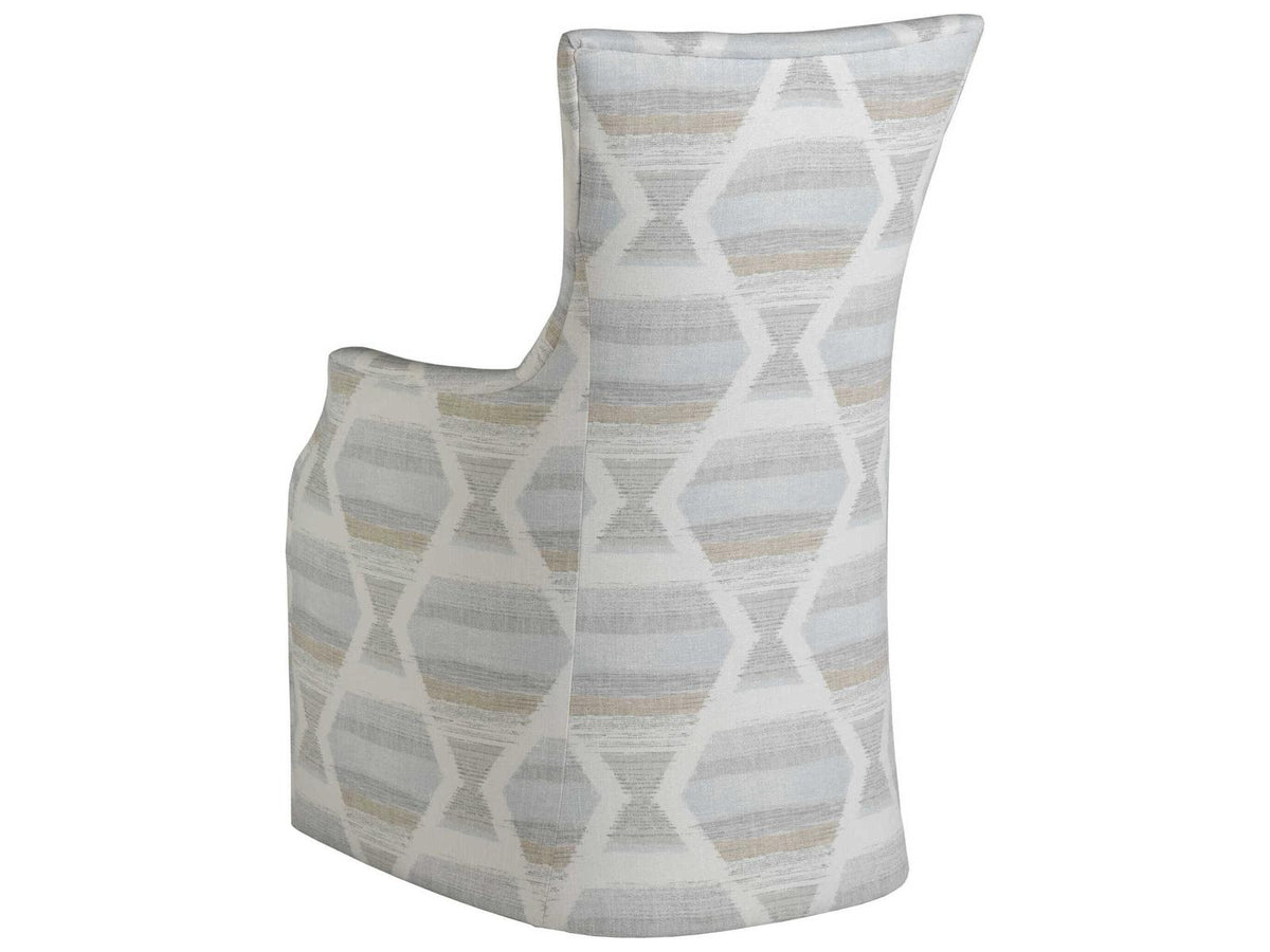 Home Juliet Upholstered Dining Arm Chair with Casters in Wheat Fabric