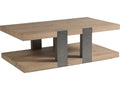 Verite Rectangular Coffee Table White Oak and Antiqued Gun Metal