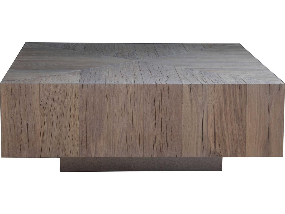 Verite Square Wood Cocktail Table in Gold Finish