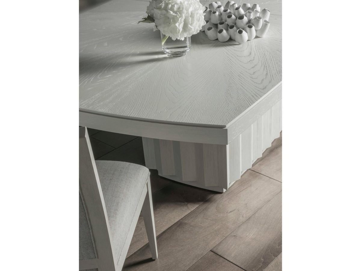 Signature Designs Sarto Extendable Rectangular Dining Table in Cerused White Grey