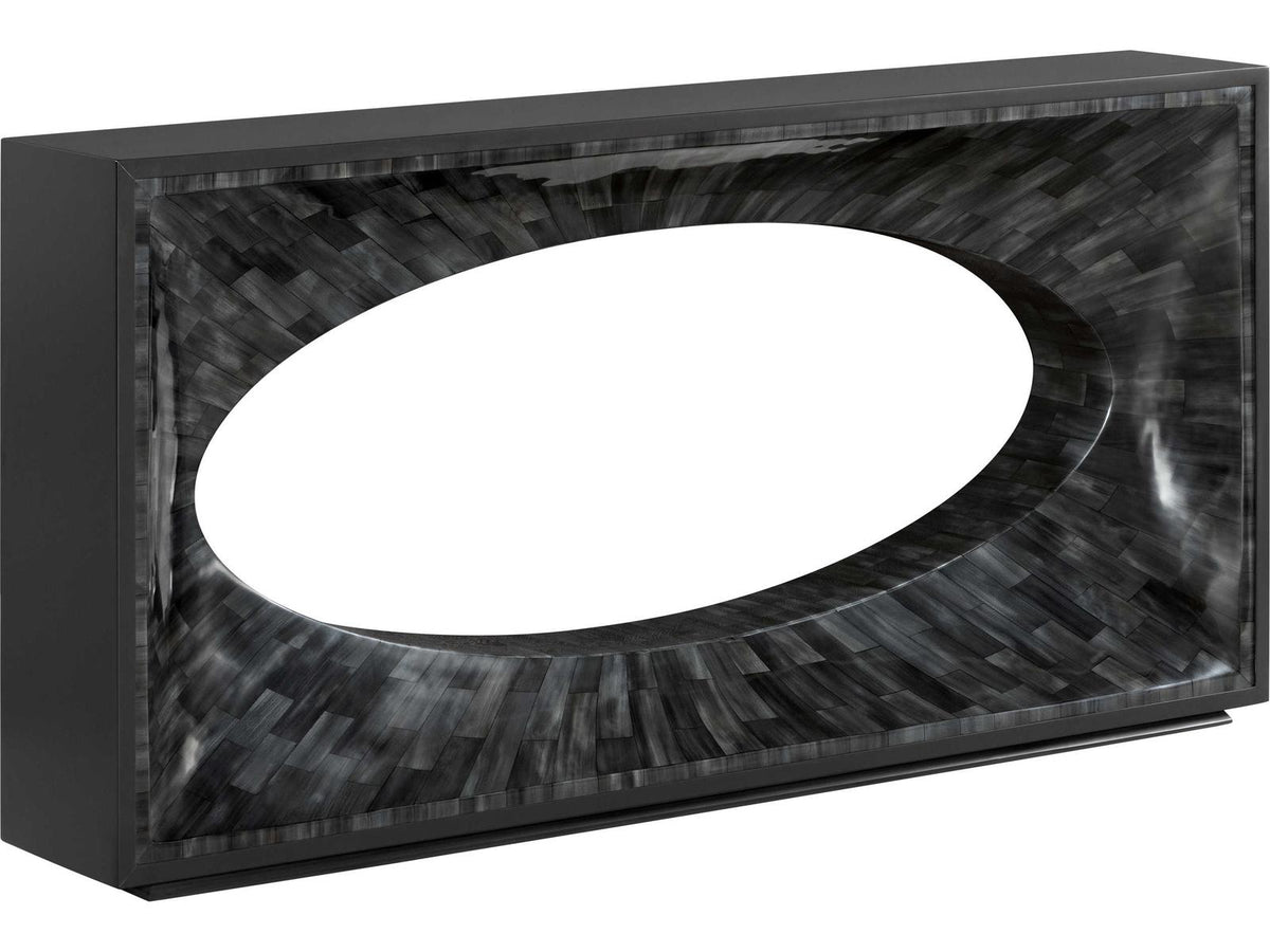 Home Signature Designs Elation Rectangular Console Table Dark Gray Bone