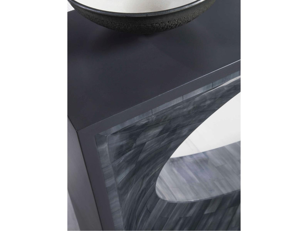 Home Signature Designs Elation Rectangular Console Table Dark Gray Bone