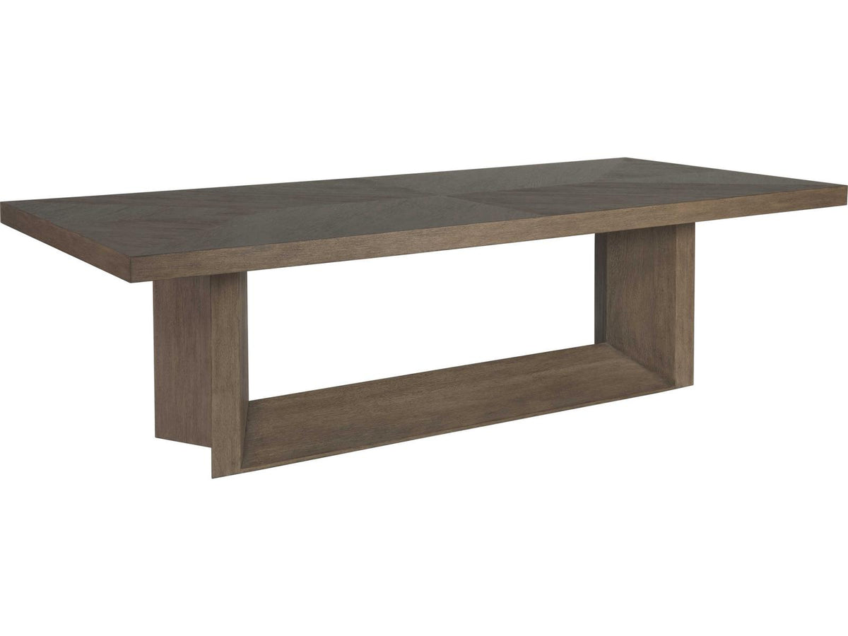 Home Liason 100-Inch Rectangle Dining Table in Medium Brown Oak