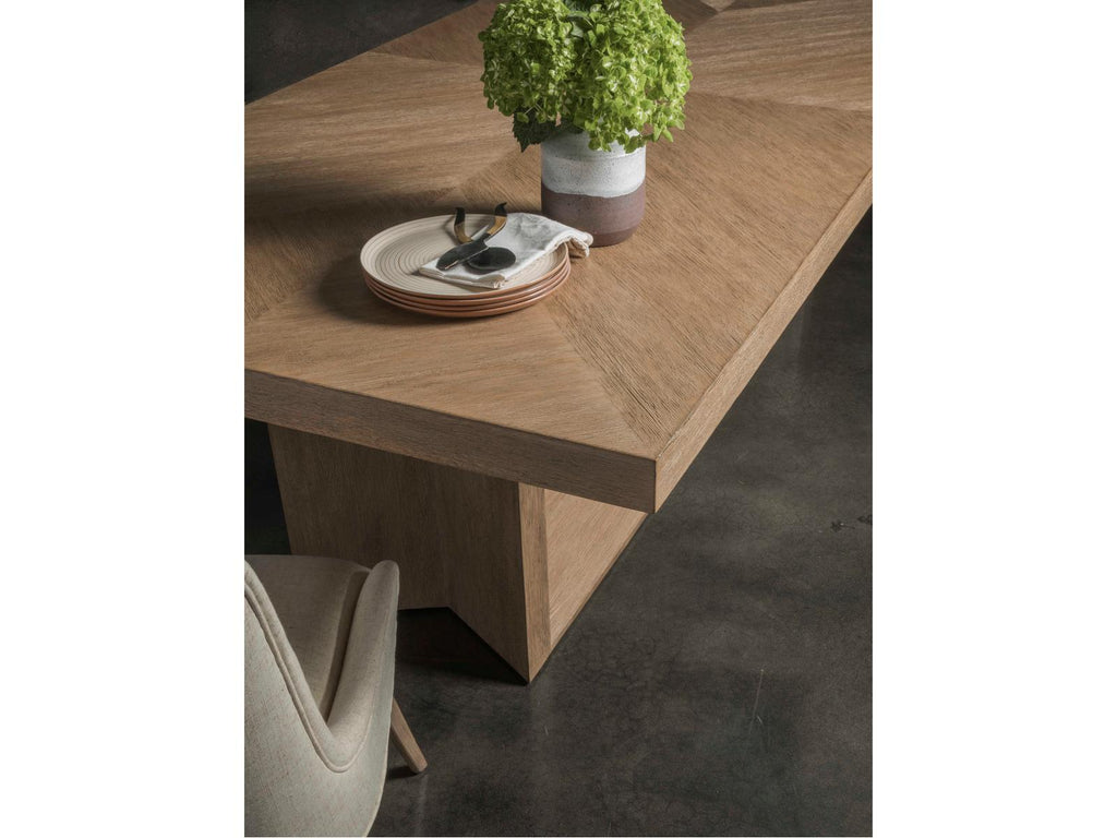 Home Liason 100-Inch Rectangle Dining Table in Medium Brown Oak