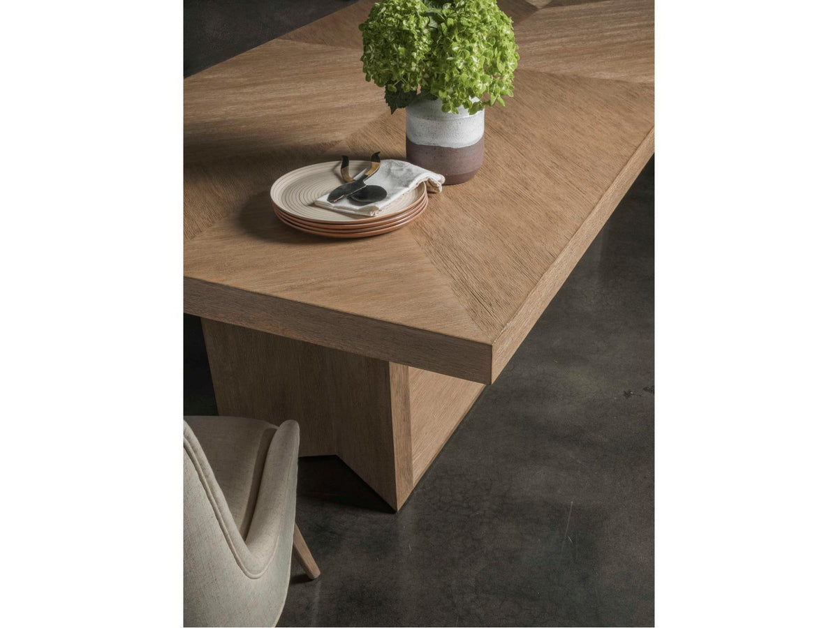 Home Liason 100-Inch Rectangle Dining Table in Medium Brown Oak