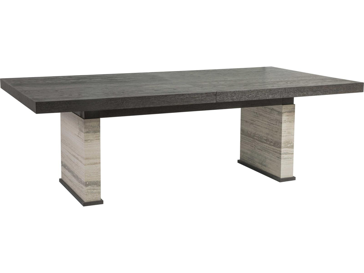 Signature Designs Venerato Extendable Rectangular Dining Table in Mocha Brown