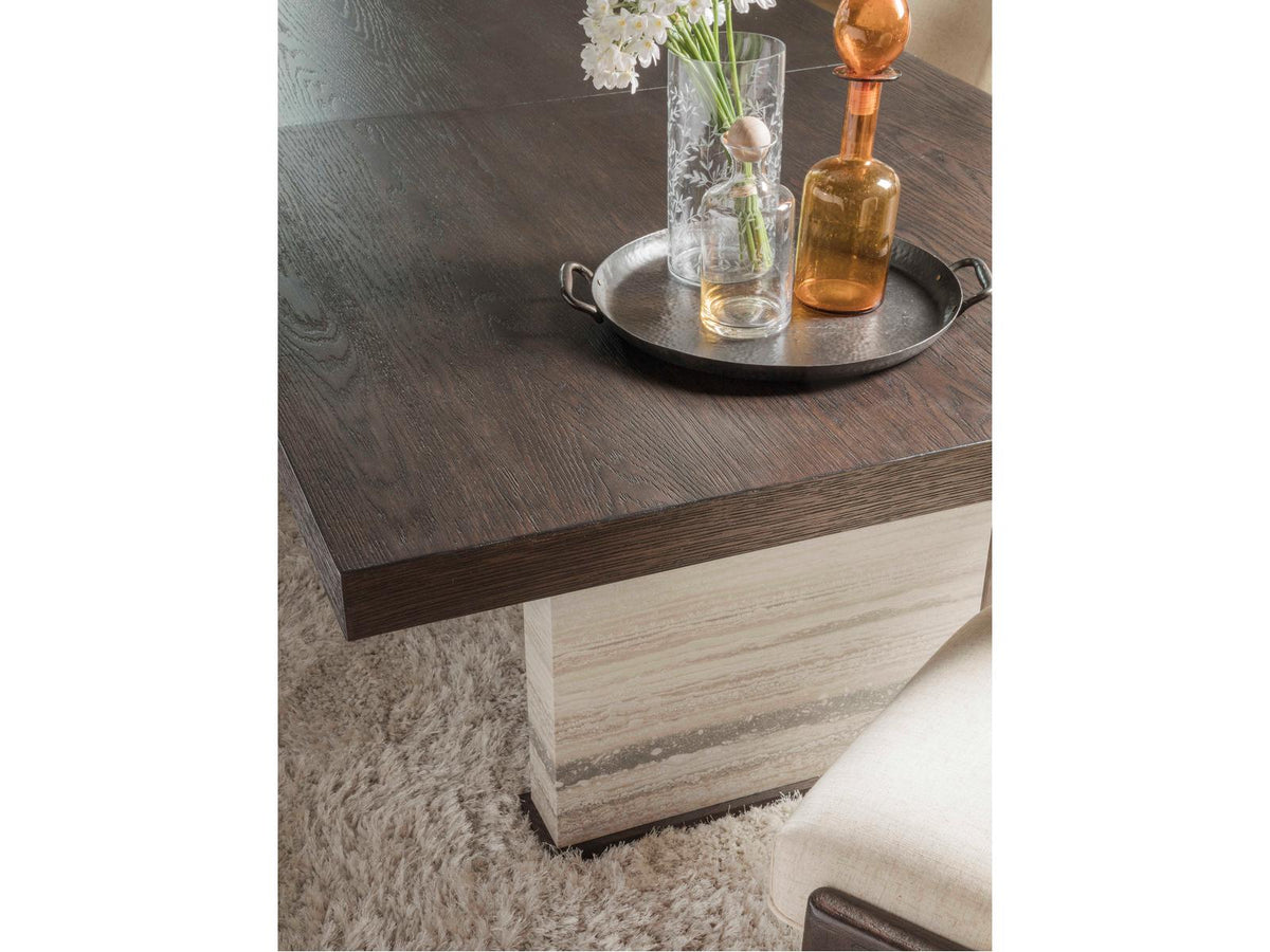 Signature Designs Venerato Extendable Rectangular Dining Table in Mocha Brown